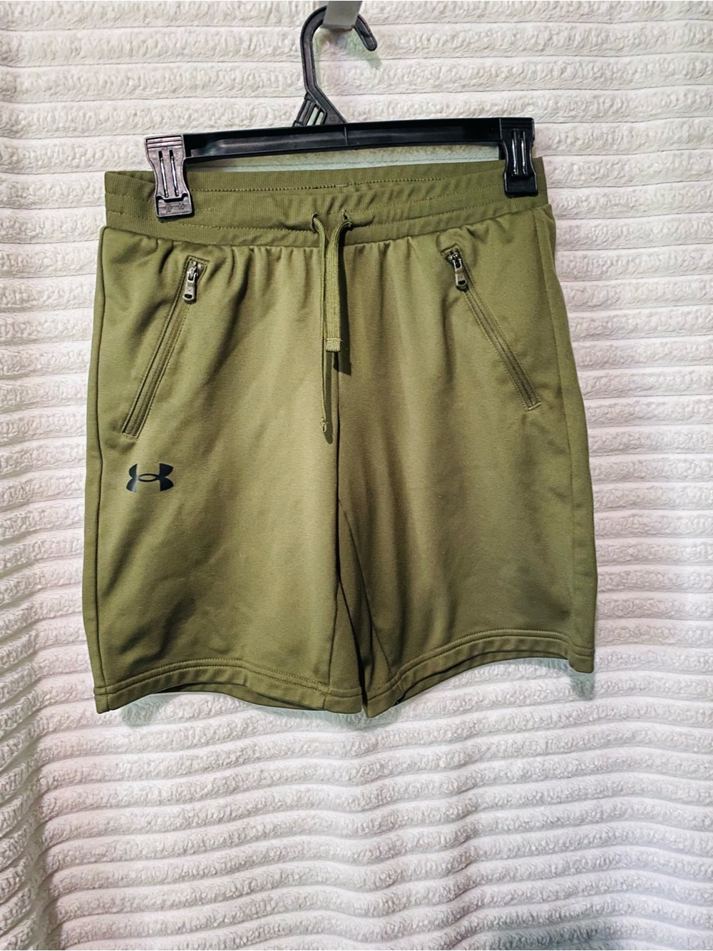 Under Armour Olive Green Kids Athletic Drawstring Shorts